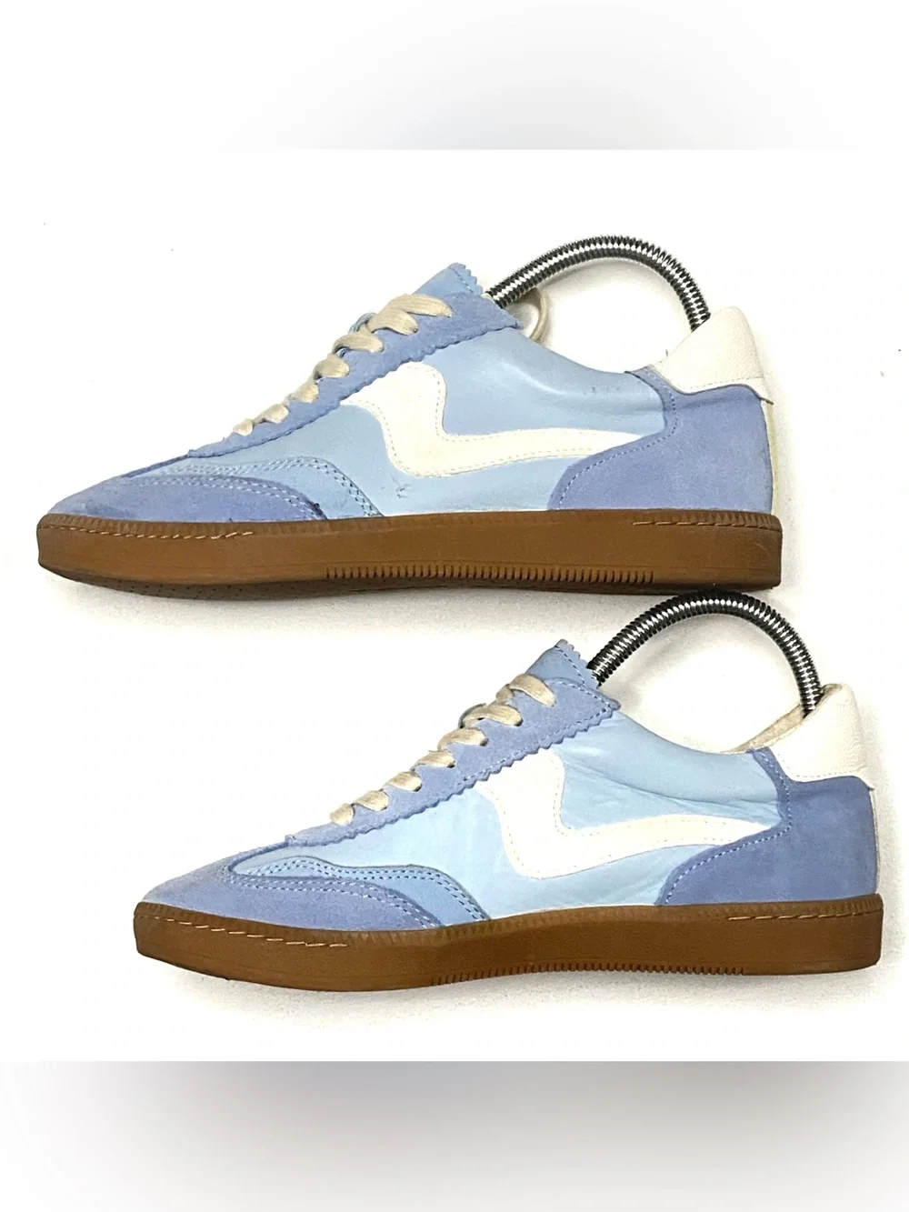 Dolce Vita Notice Women’s Baby Blue Suede Low Top Lace Up Shoes Sneakers Size 8